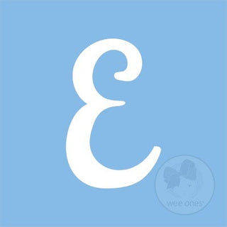 Medium Blue w/White Monogram Hair Bow on Clippie, Wee Ones, Alligator Clip, Alligator Clip Hair Bow, cf-type-hair-bow, cf-vendor-wee-ones, Clippie, Grosgrain, Hair Bow, Initial, Initial Hair 