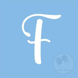 Medium Blue w/White Monogram Hair Bow on Clippie, Wee Ones, Alligator Clip, Alligator Clip Hair Bow, cf-type-hair-bow, cf-vendor-wee-ones, Clippie, Grosgrain, Hair Bow, Initial, Initial Hair 