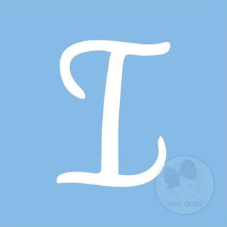 Medium Blue w/White Monogram Hair Bow on Clippie, Wee Ones, Alligator Clip, Alligator Clip Hair Bow, cf-type-hair-bow, cf-vendor-wee-ones, Clippie, Grosgrain, Hair Bow, Initial, Initial Hair 