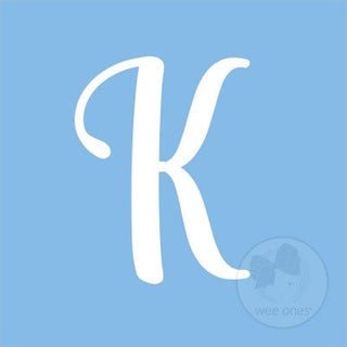 Medium Blue w/White Monogram Hair Bow on Clippie, Wee Ones, Alligator Clip, Alligator Clip Hair Bow, cf-type-hair-bow, cf-vendor-wee-ones, Clippie, Grosgrain, Hair Bow, Initial, Initial Hair 