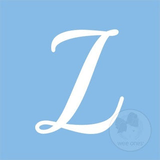 Medium Blue w/White Monogram Hair Bow on Clippie, Wee Ones, Alligator Clip, Alligator Clip Hair Bow, cf-type-hair-bow, cf-vendor-wee-ones, Clippie, Grosgrain, Hair Bow, Initial, Initial Hair 