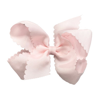 Medium Grosgrain Scallop Edge Hair Bow on Clippie, Wee Ones, Alligator Clip, Alligator Clip Hair Bow, cf-type-hair-bow, cf-vendor-wee-ones, Clippie, Clippie Hair Bow, Grosgrain Scallop Edge H