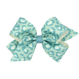 Medium Leopard Print Grosgrain Hair Bow on Clippie, Wee Ones, Alligator Clip, Alligator Clip Hair Bow, cf-type-hair-bow, cf-vendor-wee-ones, Clippie, Clippie Hair Bow, Hair Bow, Hair Bow on C