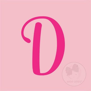 Medium Light Pink w/Hot Pink Monogram Hair Bow on Clippie, Wee Ones, Alligator Clip, Alligator Clip Hair Bow, cf-type-hair-bow, cf-vendor-wee-ones, Clippie, Grosgrain, Hair Bow, Initial, Init