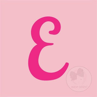 Medium Light Pink w/Hot Pink Monogram Hair Bow on Clippie, Wee Ones, Alligator Clip, Alligator Clip Hair Bow, cf-type-hair-bow, cf-vendor-wee-ones, Clippie, Grosgrain, Hair Bow, Initial, Init