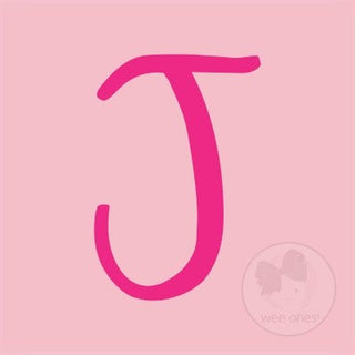 Medium Light Pink w/Hot Pink Monogram Hair Bow on Clippie, Wee Ones, Alligator Clip, Alligator Clip Hair Bow, cf-type-hair-bow, cf-vendor-wee-ones, Clippie, Grosgrain, Hair Bow, Initial, Init