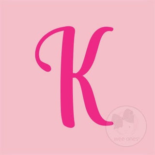 Medium Light Pink w/Hot Pink Monogram Hair Bow on Clippie, Wee Ones, Alligator Clip, Alligator Clip Hair Bow, cf-type-hair-bow, cf-vendor-wee-ones, Clippie, Grosgrain, Hair Bow, Initial, Init