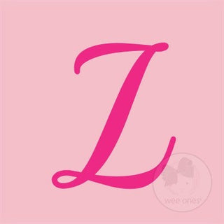 Medium Light Pink w/Hot Pink Monogram Hair Bow on Clippie, Wee Ones, Alligator Clip, Alligator Clip Hair Bow, cf-type-hair-bow, cf-vendor-wee-ones, Clippie, Grosgrain, Hair Bow, Initial, Init