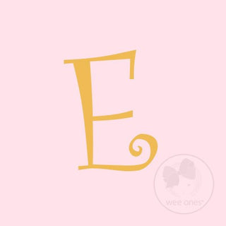 Medium Light Pink w/Metallic Gold Initial Hair Bow on Clippie, Wee Ones, Alligator Clip, Alligator Clip Hair Bow, cf-type-hair-bow, cf-vendor-wee-ones, Clippie, CM22, Grosgrain, Hair Bow, Ini