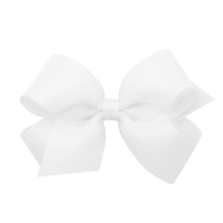 Medium Overlay Grosgrain Bow on Clippie (55+ Colors), Wee Ones, cf-size-antique-white, cf-size-aqua, cf-size-black, cf-size-blue-vapor, cf-size-charcoal, cf-size-coffee, cf-size-colonial-rose