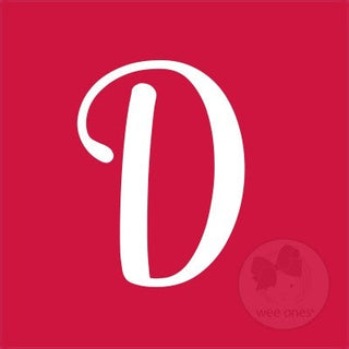 Medium Red w/White Monogram Hair Bow on Clippie, Wee Ones, Alligator Clip, Alligator Clip Hair Bow, cf-type-hair-bow, cf-vendor-wee-ones, Clippie, Grosgrain, Hair Bow, Initial, Initial Hair B