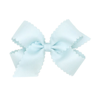 Mini Grosgrain Scallop Edge Hair Bow on Clippie, Wee Ones, Alligator Clip, Alligator Clip Hair Bow, cf-type-hair-bow, cf-vendor-wee-ones, Clippie, Clippie Hair Bow, Grosgrain Scallop Edge Hai