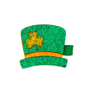 St Patty's Hat Glitter Hair Clip, Wee Ones, Alligator Clip, Alligator Clip Hair Bow, cf-type-hair-bow, cf-vendor-wee-ones, Clippie, Clippie Hair Bow, Hair Bow, Hair Bow on Clippie, Hair Bows,