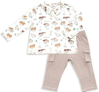 Angel Dear Western Wilderness Polo & Cargo Pant Set, Angel Dear, angel Dear, Angel Dear 2pc Outfit, Angel Dear Western Wilderness, Angel Dear Western Wilderness Polo & Cargo Pant Set, Black F