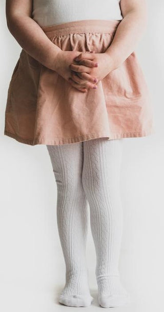 Little Stocking Co Cable Knit Tights - White, Little Stocking Co, Cable Knit Tights, cf-size-0-6-months, cf-size-1-2y, cf-size-3-4y, cf-size-5-6y, cf-size-6-12-months, cf-size-7-8y, cf-type-t