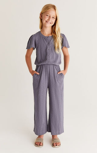 Z Supply Girls Ariella Slub Jumpsuit - Indigo, Z Supply, JAN23, Romper, Tween Girl, tween girls, Tween Girls Clothing, Z Supply, Z Supply Girls, Z Supply Girls Ariella Slub Jumpsuit, Z Supply