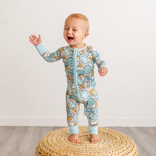 Little Sleepies Gray Sweet Treats Convertible Romper/Sleeper, Little Sleepies, Bamboo Pajamas, CM22, Coverall, Footie, Little Sleepies, Little Sleepies Bamboo, Little Sleepies Gray Sweet Trea