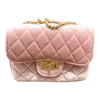 Zomi Gems Classic Suede Quilted Bag - Pink, Zomi Gems, Handbag, Pink, Purse, Tiny Treats, Zomi Gems, Zomi Gems Classic Suede Quilted Bag, Zomi Gems Handbag, Zomi Gems Purse, Handbags - Basica