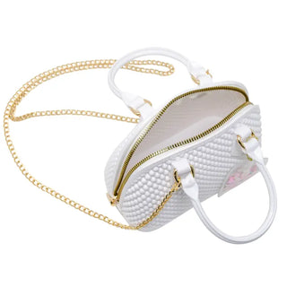 Zomi Gems Jelly Bead Bowling Bag - White, Zomi Gems, Handbag, Jelly Bead Bowling Bag, Purse, Tiny Treats, White, Zomi Gems, Zomi Gems Handbag, Zomi Gems Purse, Handbags - Basically Bows & Bow