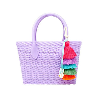 Zomi Gems Jelly Weave Tote Bag - Lavender, Zomi Gems, Handbag, Jelly Tote Bag, Lavender, Purse, Tiny Treats, Zomi Gems, Zomi Gems Handbag, Zomi Gems Jelly Tote Bag w/Tassel, Zomi Gems Jelly W