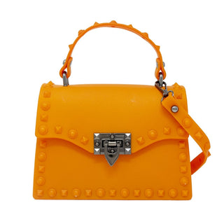 Zomi Gems Jumbo Jelly Stud Bag - Orange, Zomi Gems, cf-type-handbags, cf-vendor-zomi-gems, Handbag, Jelly Tote Bag, Purse, Tiny Treats, Zomi Gem Orange, Zomi Gems, Zomi Gems Handbag, Zomi Gem