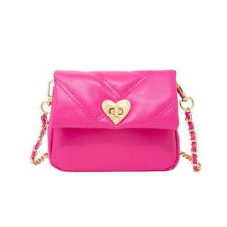 Zomi Gems Quilted Soft Heart Lock Purse - Hot Pink, Zomi Gems, Girl gifts, Heart Handbag, Heart Purse, Hearts, Hot Pink, Tiny Treats, Valentine, Valentine's Day, Valentines, Zomi Gems, Zomi G