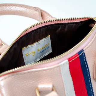 Zomi Gems Stripe Handbag - Pink, Zomi Gems, Handbag, pink, Purse, Stripe Handbag, Tiny Treats, Zomi Gems, Zomi Gems Handbag, Zomi Gems Purse, Handbags - Basically Bows & Bowties