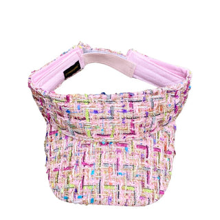Zomi Gems Tweed Visor - Pink, Zomi Gems, CM22, Hat, Tiny Treats, Tweed Visor, Visor, Zomi Gems, Zomi Gems Purse, Zomi Gems Tweed Visor, Hats - Basically Bows & Bowties